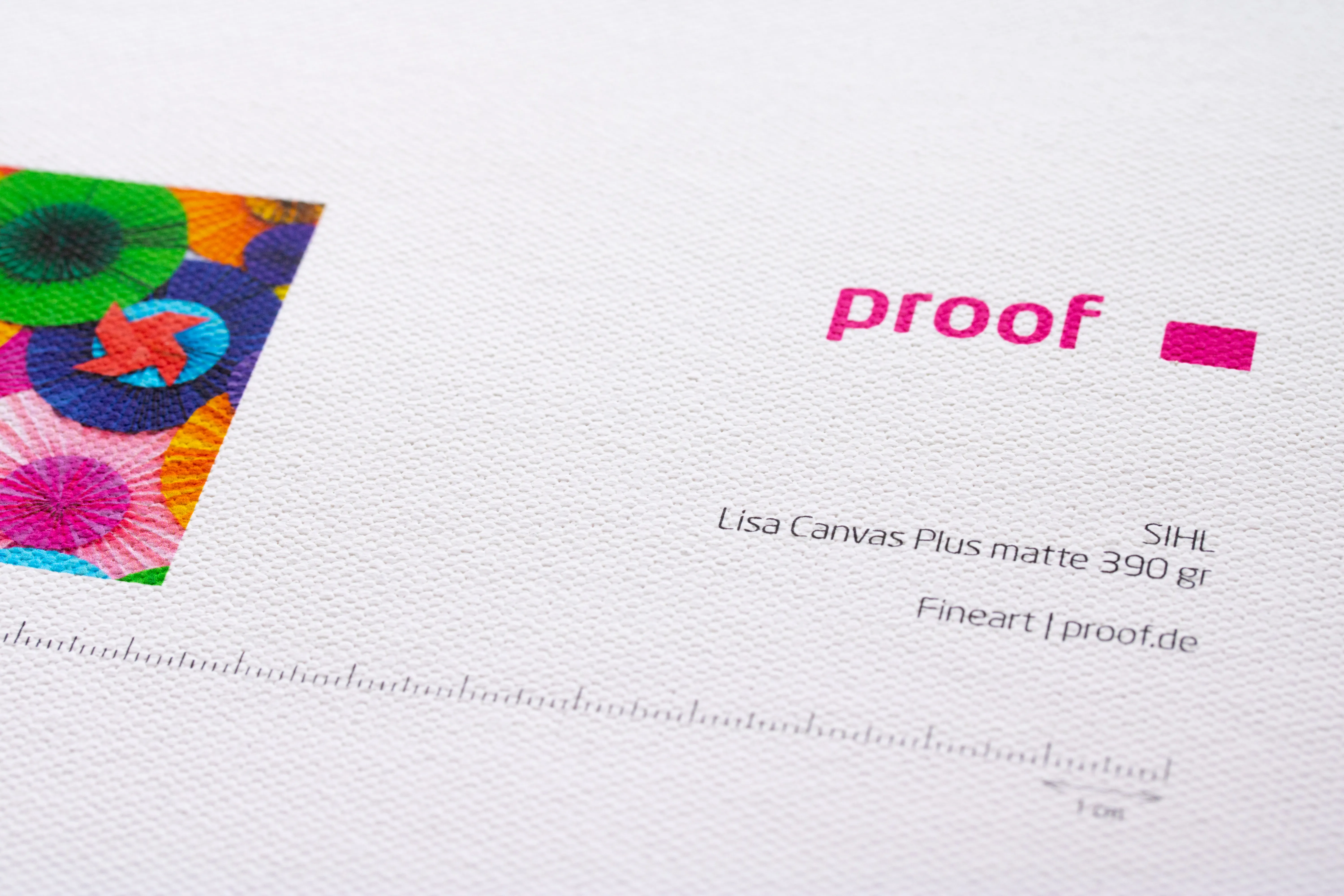 Proof.de Fineart Druck auf SIHL Lisa Canvas Plus Matte mit 390 gr/qm auf modernsten 11-farbigen EPSON SureColor 9000V Spectro in Proofqualität