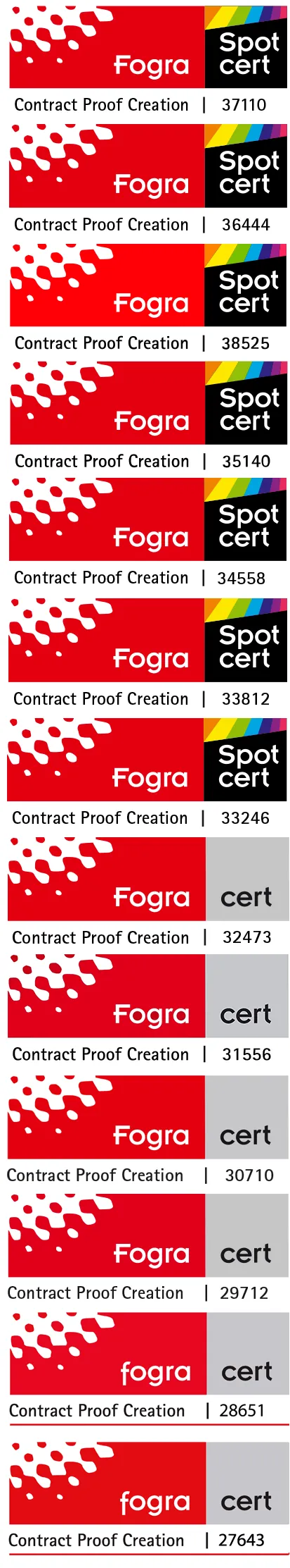 Fogra-certificeringer fra Proof GmbH Tübingen