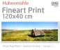Preview: 120x40 cm fineart print med 1440x2880 DPI på hahnemühle fineart-papirer som Photo Rag, German Etching, Canvas, Premium Photo Glossy
