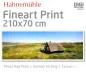 Preview: 210x70 cm fineart print med 1440x2880 DPI på hahnemühle fineart-papirer som Photo Rag, German Etching, Canvas, Premium Photo Glossy