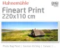 Preview: 220x110 cm fineart print med 1440x2880 DPI på hahnemühle fineart-papirer som Photo Rag, German Etching, Canvas, Premium Photo Glossy