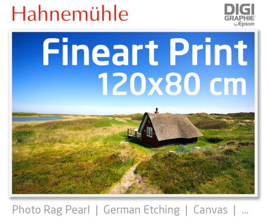 120x80 cm  fineart print with 1440x2880 DPI on Hahnemühle fineart papers like Photo Rag, German Etching, Canvas, Premium Photo Glossy