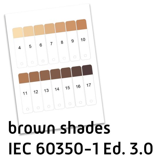 Braune IEC 60350-1 Ed. 3.0 Farbmuster