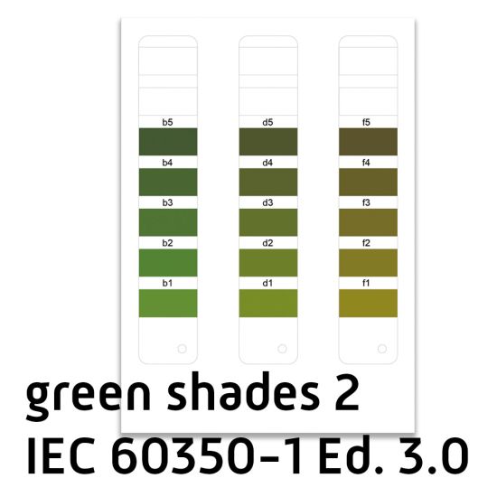 Grüne IEC 60350-1 Ed. 3.0 Farbmuster Seite 2