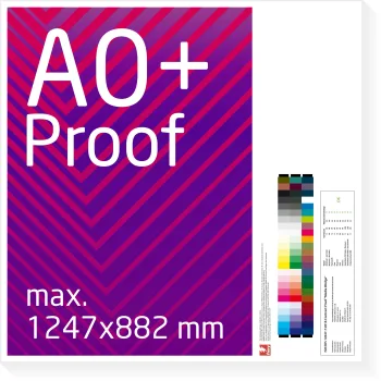DIN A0+ proof, farvebeviser, digitalproof