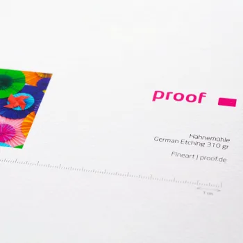 Proof.de Fineart Druck auf Hahnemühle German Etching 310 gr/qm