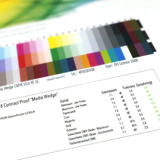 Individual proof profile creation with adapted paper white