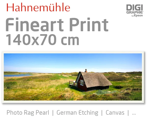 140x70 cm fineart print med 1440x2880 DPI på hahnemühle fineart-papirer som Photo Rag, German Etching, Canvas, Premium Photo Glossy