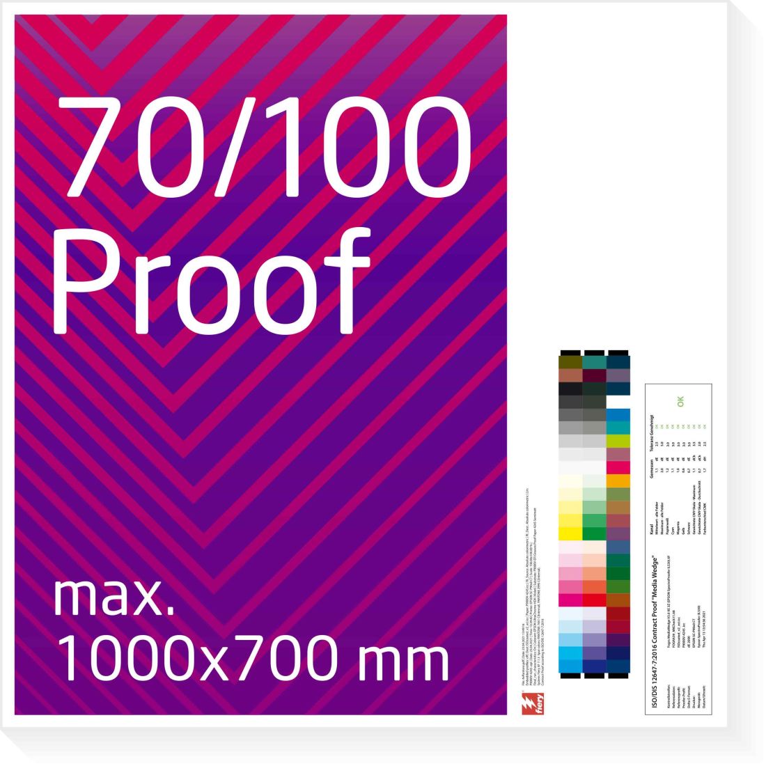 70/100cm Proof colour binding Digital Online Proof