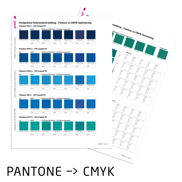 PANTONE til CMYK fra Proof.de