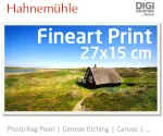 27x15 cm fineart print med 1440x2880 DPI på hahnemühle fineart-papirer som Photo Rag, German Etching, Canvas, Premium Photo Glossy