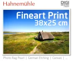 38x25 cm fineart print med 1440x2880 DPI på hahnemühle fineart-papirer som Photo Rag, German Etching, Canvas, Premium Photo Glossy