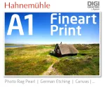 DIN A1 fineart print med 1440x2880 DPI på hahnemühle fineart-papirer som Photo Rag, German Etching, Canvas, Premium Photo Glossy